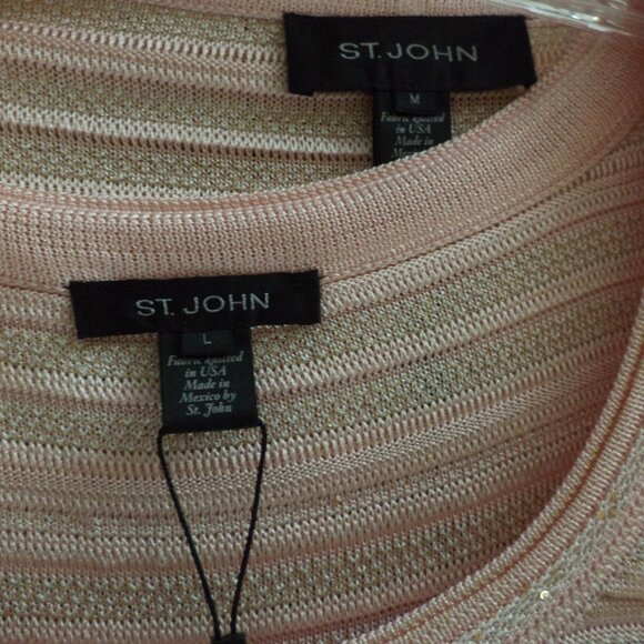 St. John Waterfall Cardigan Sweater+Tank Shades of Pink-Large NEW $1595 - Picture 3 of 16